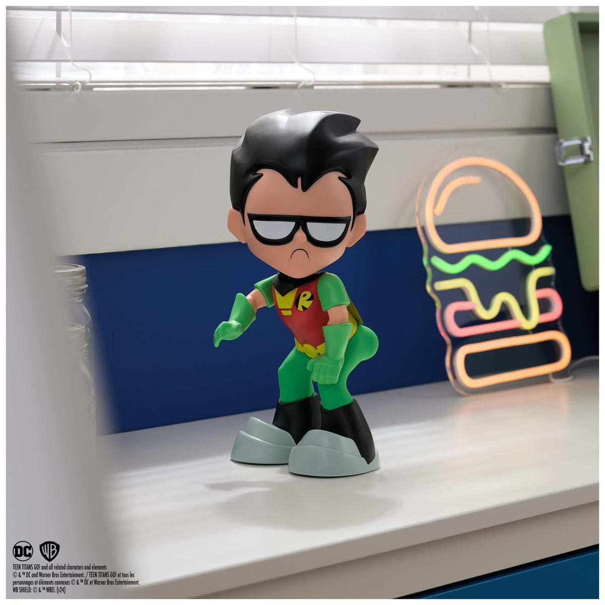 DC Comics Robin twerk motion adds playful energy to shelves.