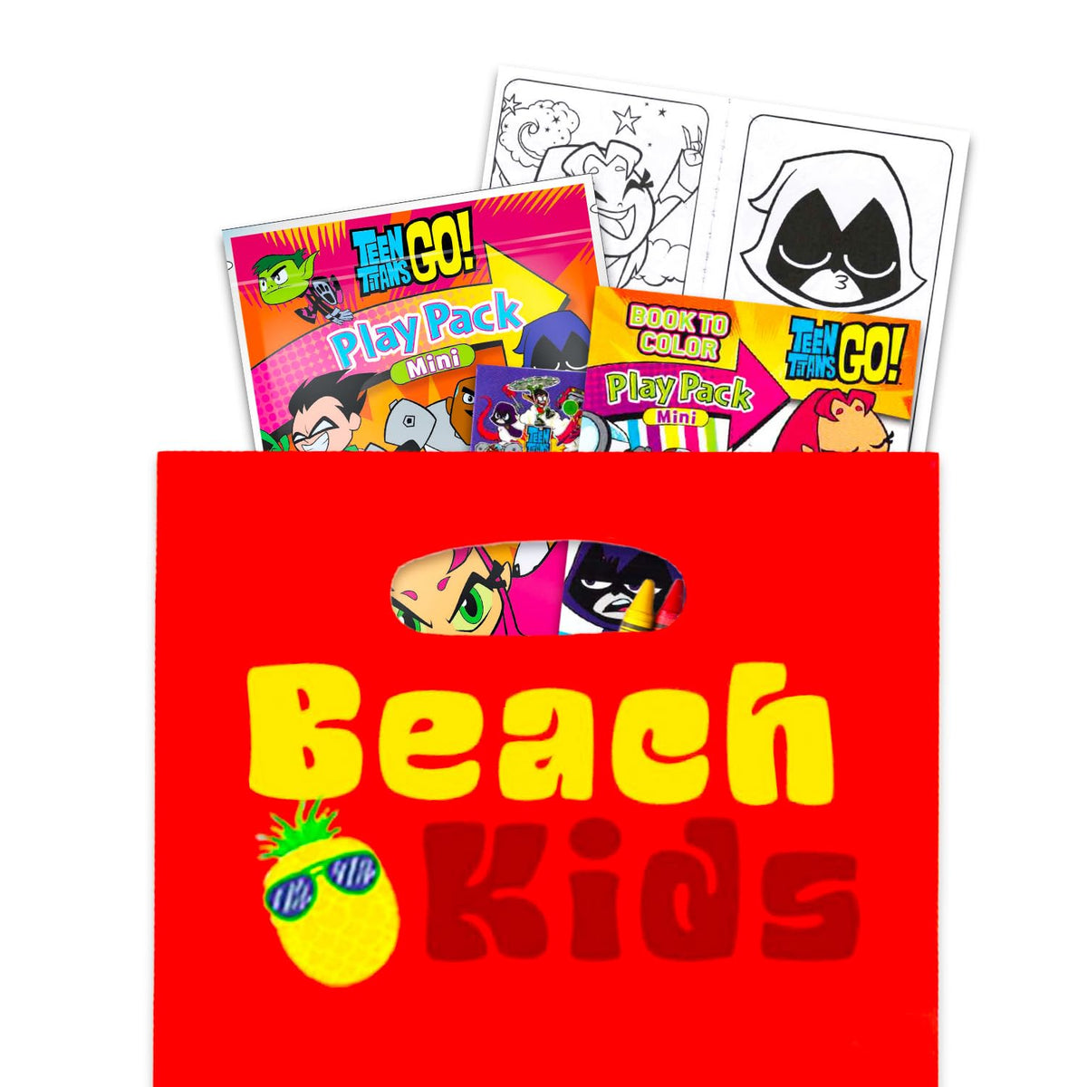 DC Comics Teen Titans Go coloring utensils included for crafting fun