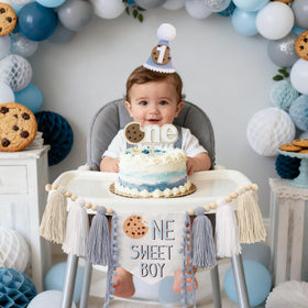 DCJHFJ Cookies cake topper with clear letters for a memorable cake display