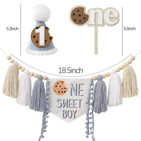 DCJHFJ Cookies first birthday decor set arranged for photos and cake smash
