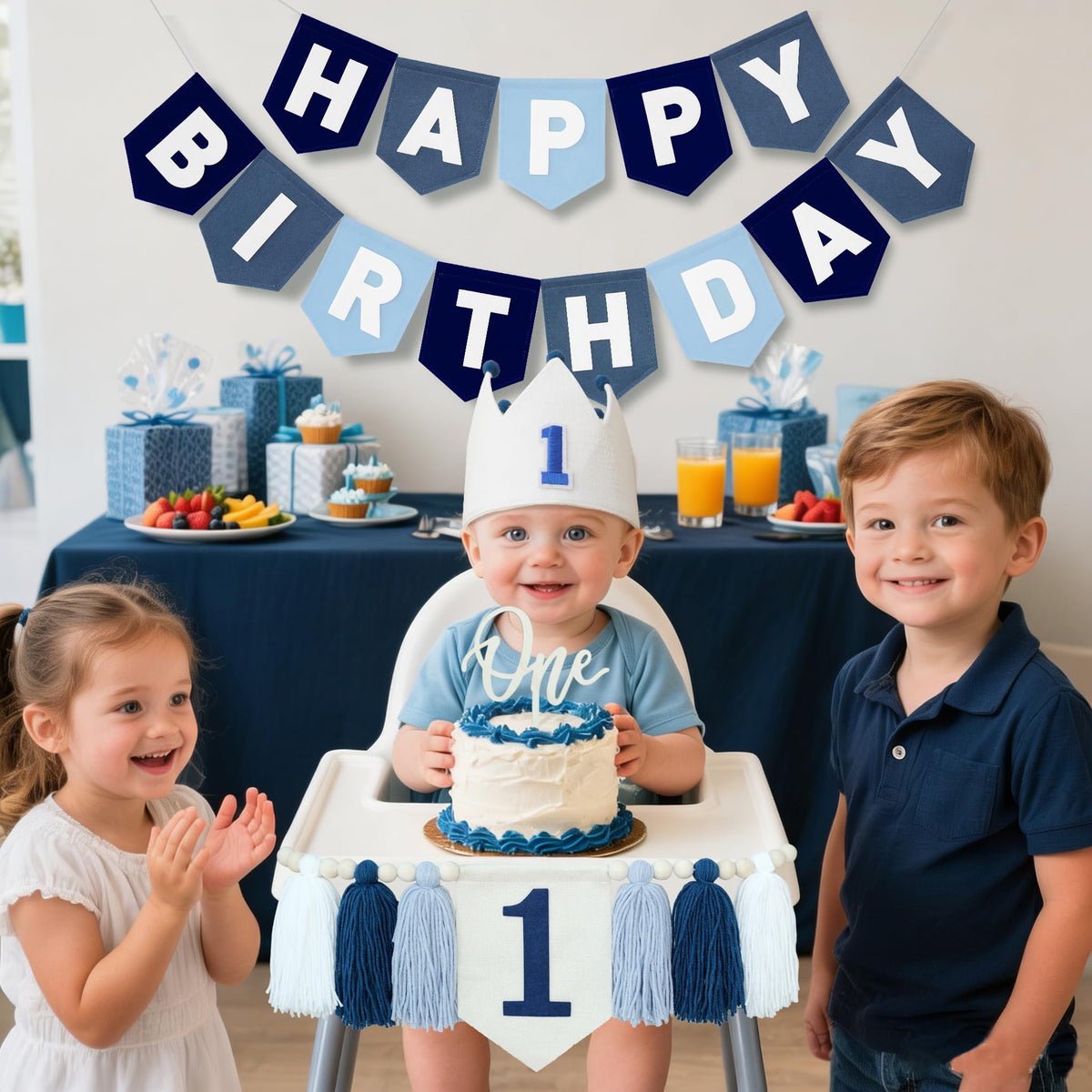 DCJHFJ first birthday party props set suitable for photos and cake smash