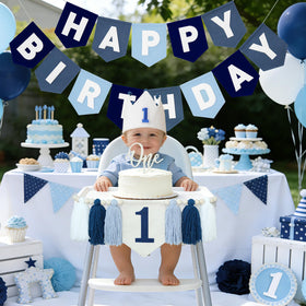 DCJHFJ high chair banner with tassels for stable display during celebrations