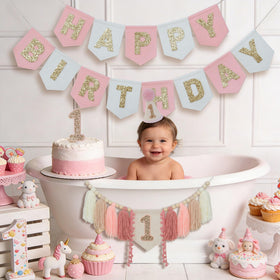 DCJHFJ pink backdrop-friendly banner helps create photo-worthy party moments.