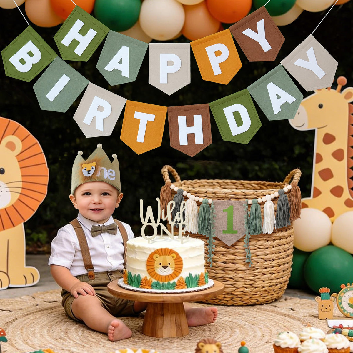 DCJHFJ Wild One birthday hat soft crown designed for comfy wear.