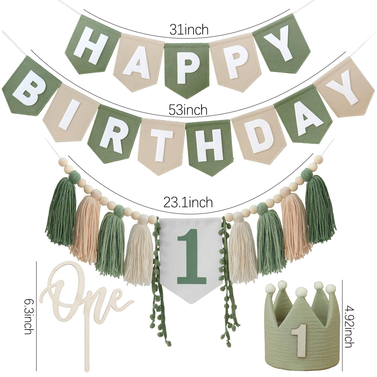 DCJHFJ woven tassel detail on the high chair banner