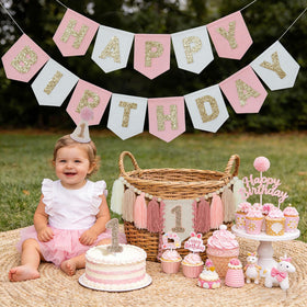 DCJHFJ woven tassel banner in pink offers durable wall or backdrop decor.
