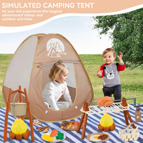 DCMAMA 2-in-1 hatchet and knife for safe imaginative play.