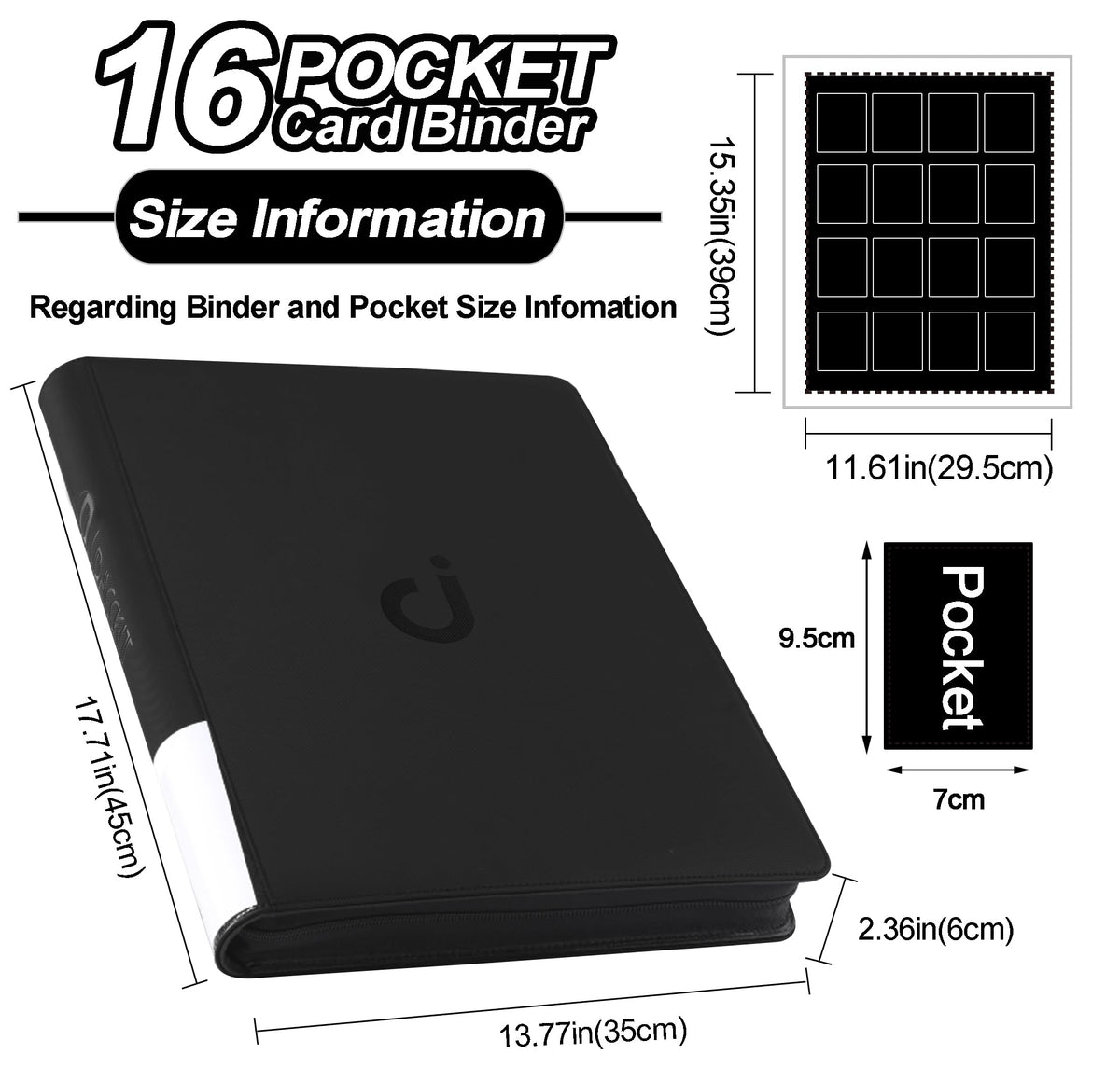 D DACCKIT Card Binder inside pages showing 64 cards per page for easy viewing.