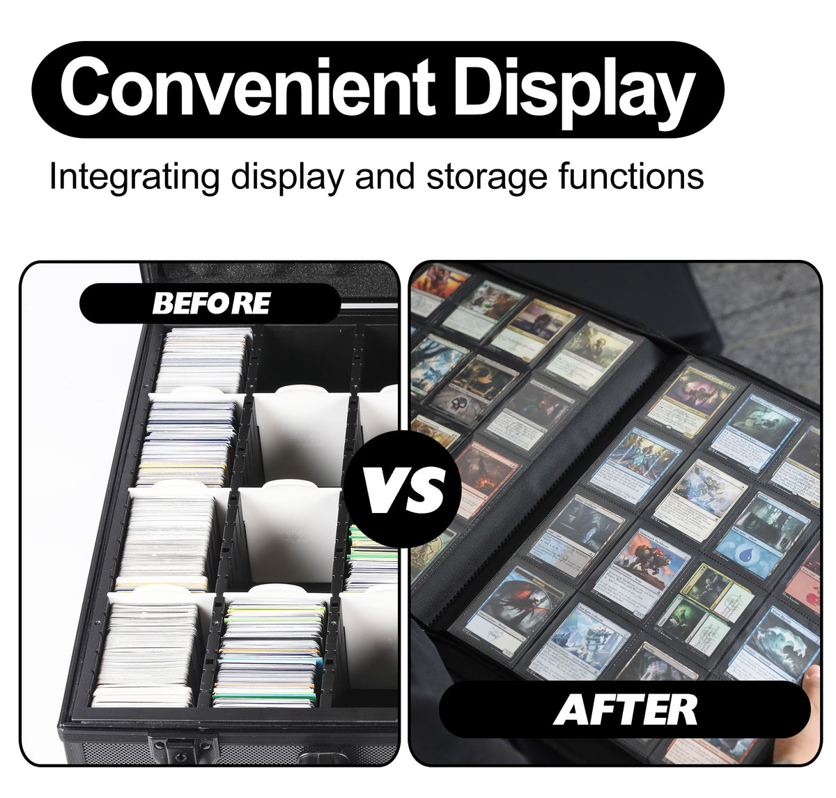D DACCKIT Card Binder zipper closure keeps cards secure when stored.