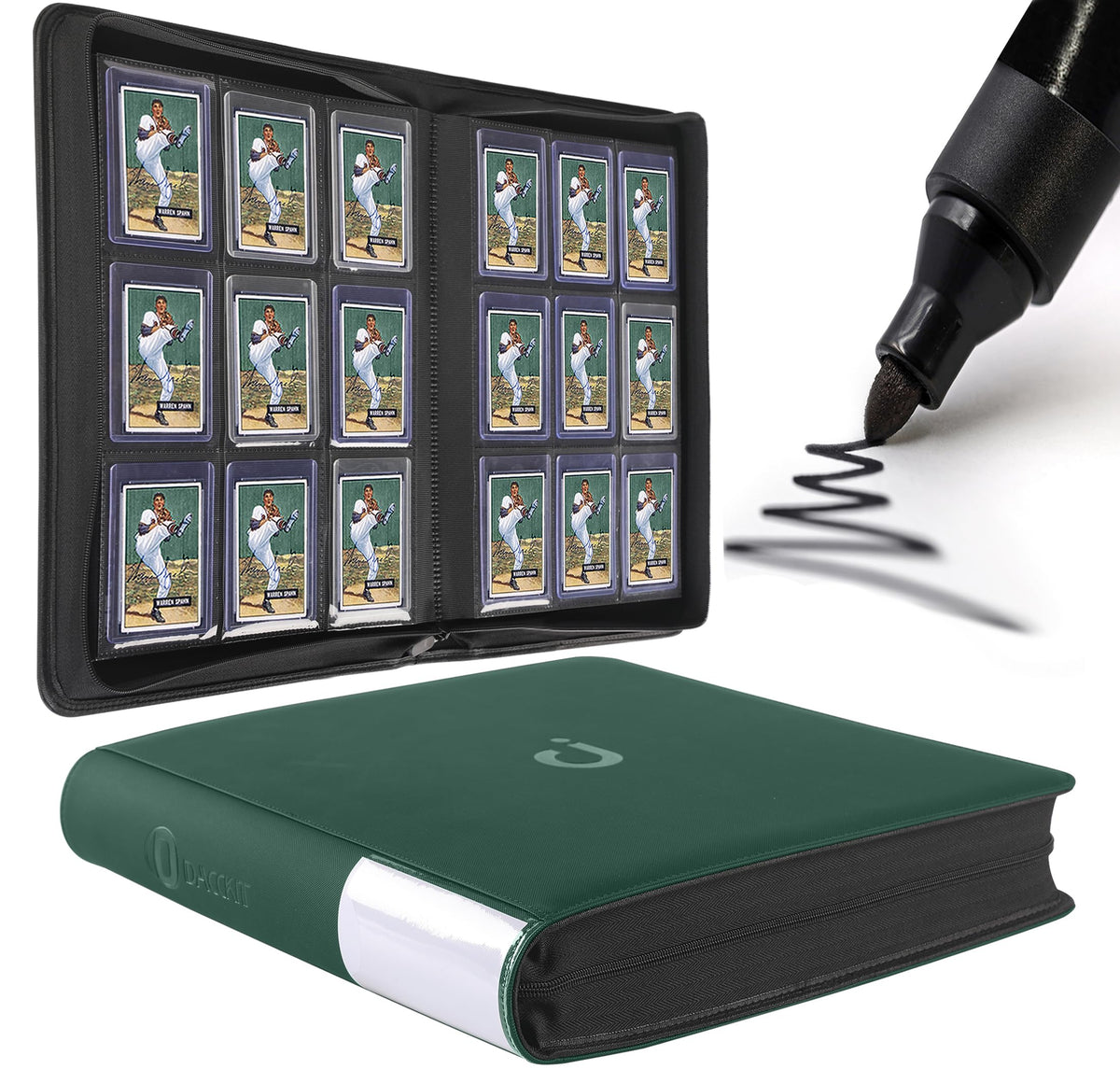 D DACCKIT top-loader binder front cover shows durable protection for your card collection.