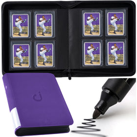 D DACCKIT top loader binder front view with 128-card capacity for organized storage