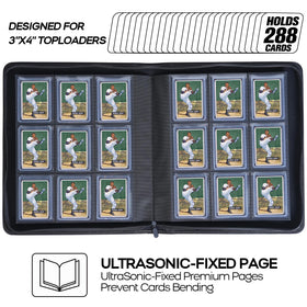 D DACCKIT top-loader binder inside pages keep cards visible with clear pockets.