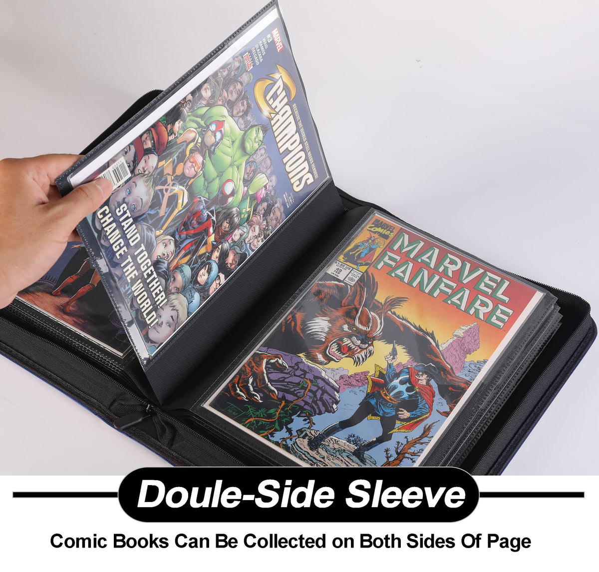D DACCKIT holds up to 24 comics for compact storage.