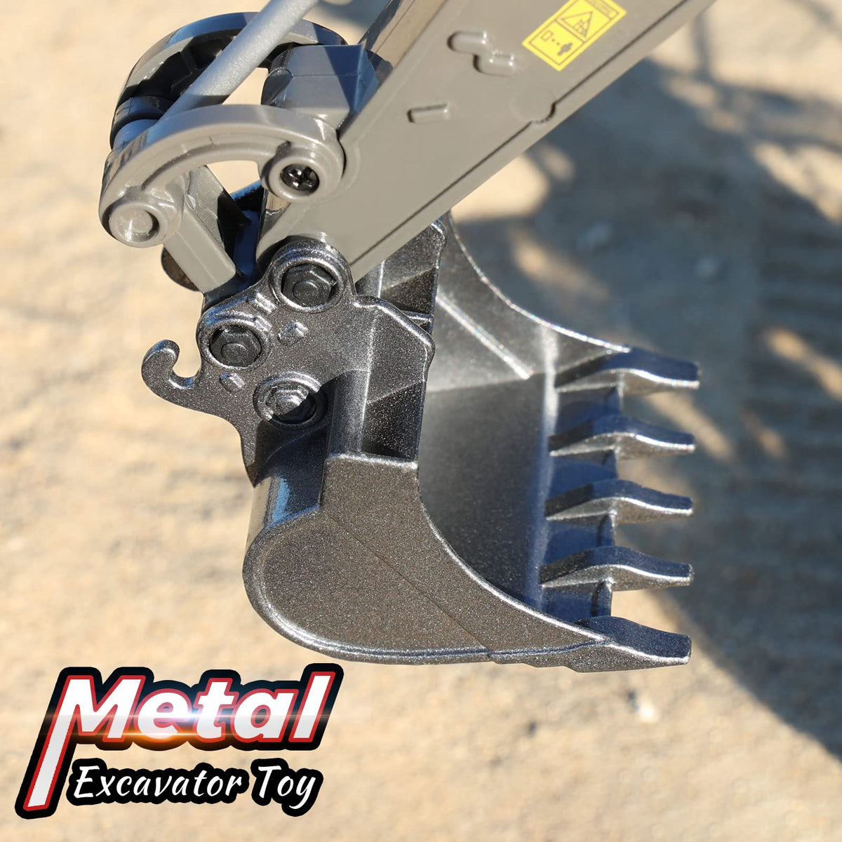 DDAI excavator outdoors with sand transfer for construction site play