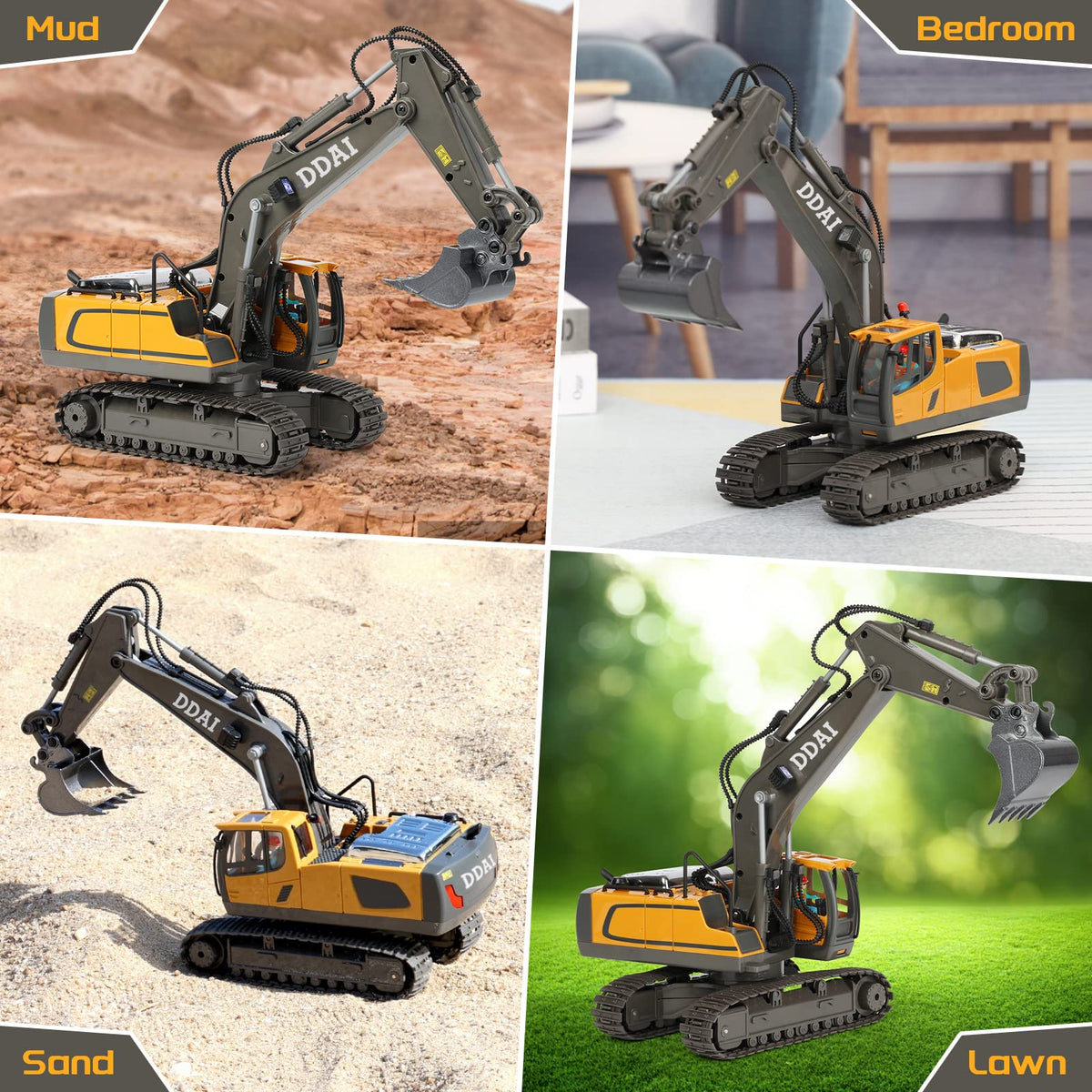 DDAI excavator rubber tracks in motion ideal for outdoor terrain