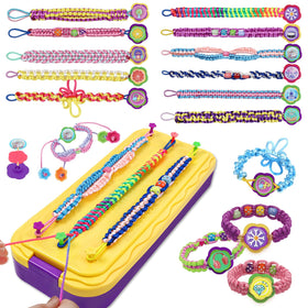DDAI friendship bracelet kit cover with colorful threads for creative play.