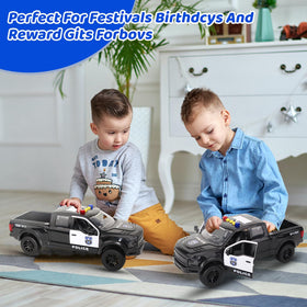 DDZOOU gift-ready police truck offers durable fun for birthdays