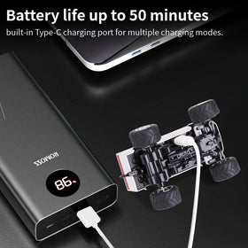 DDZOOU mini RC truck app control via smartphone for backup play