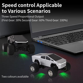 DDZOOU mini RC truck rear lights illuminate your learning curve in action