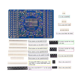 D DZRCOXI SMT training board with varied components for skill development