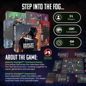 Dead by Daylight gameboard setup highlights generators and exits for tense planning.
