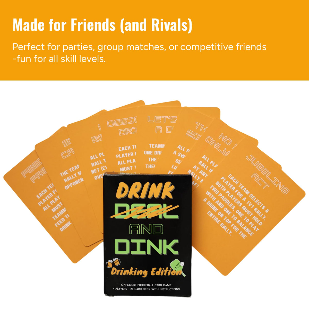 Deal and Dink cards shift gameplay, creating dynamic rally moments