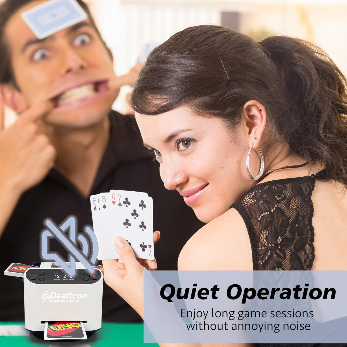 Dealtron compatible design supports many card games for flexibility.