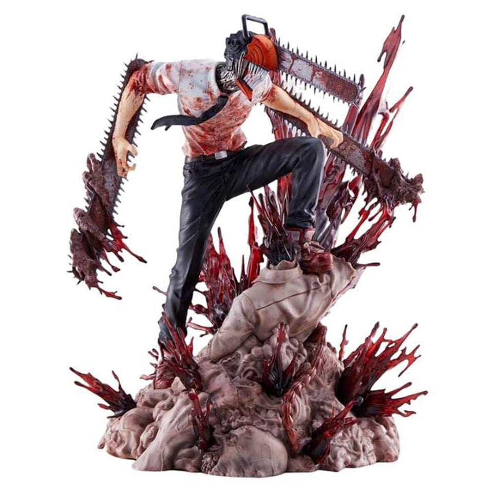 DEAMNAI Denji Figure 11in front view ideal for desk display with rich detail