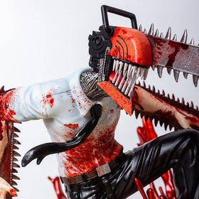 DEAMNAI Denji Figure 11in side profile shows dynamic pose for collectors
