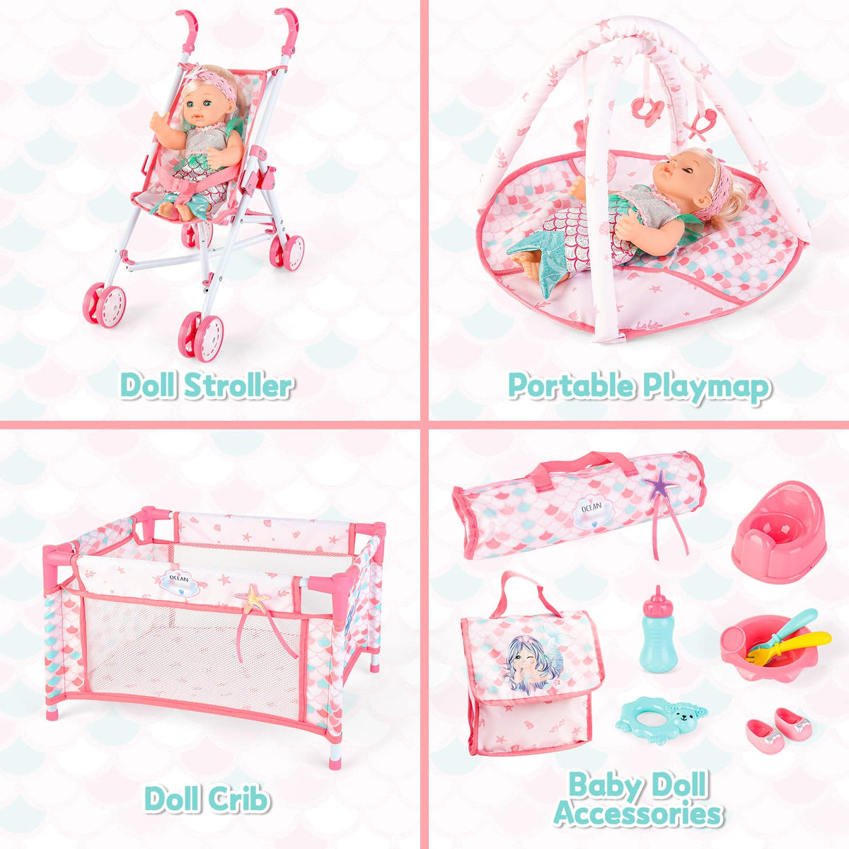 deAO 12-inch doll included fuels nurturing role play and empathy.