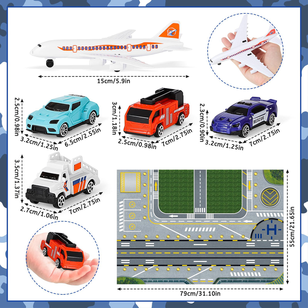 DeAO Airplane Toys Fire Truck enhances emergency response scenarios