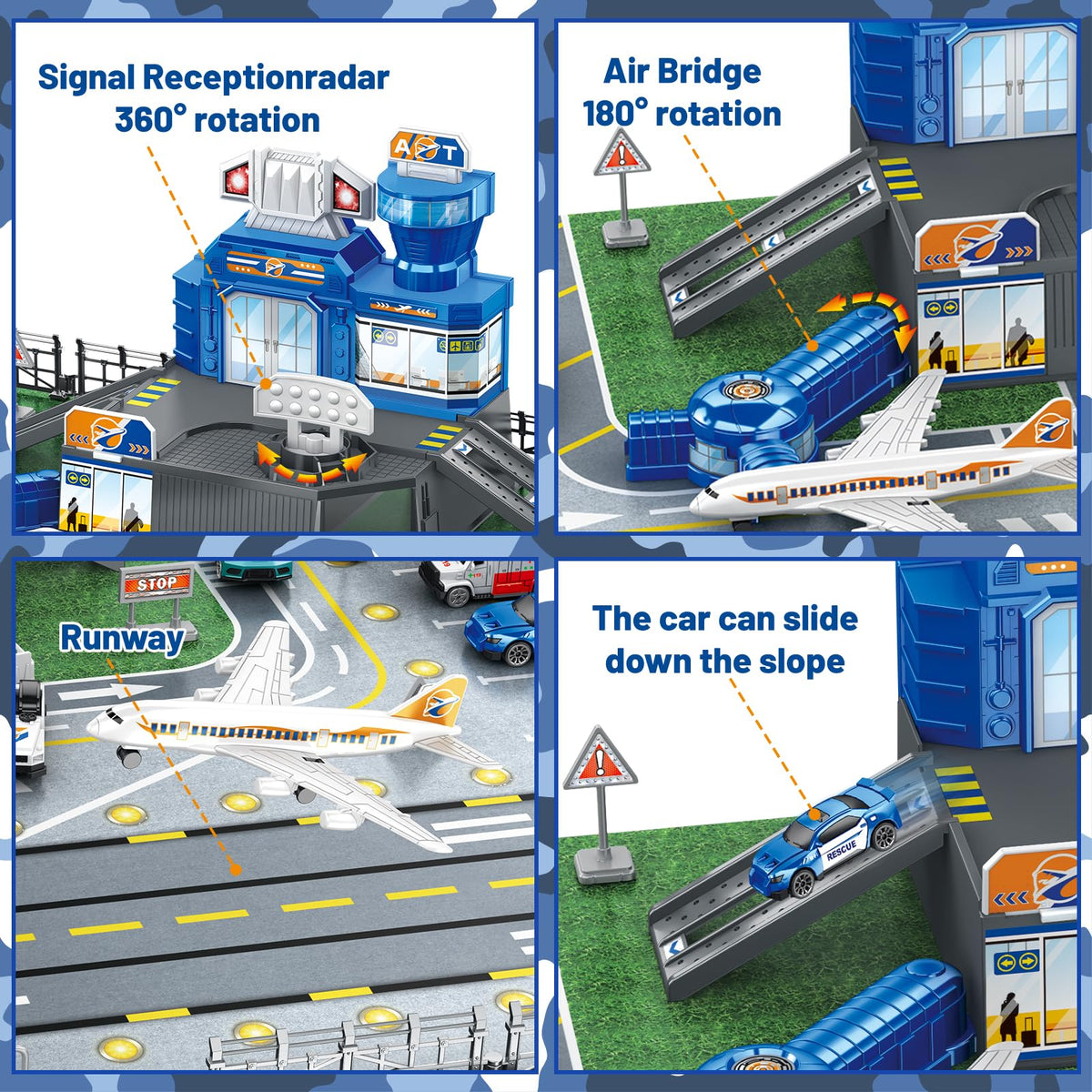 DeAO Airplane Toys Luggage Truck supports cargo handling role-play