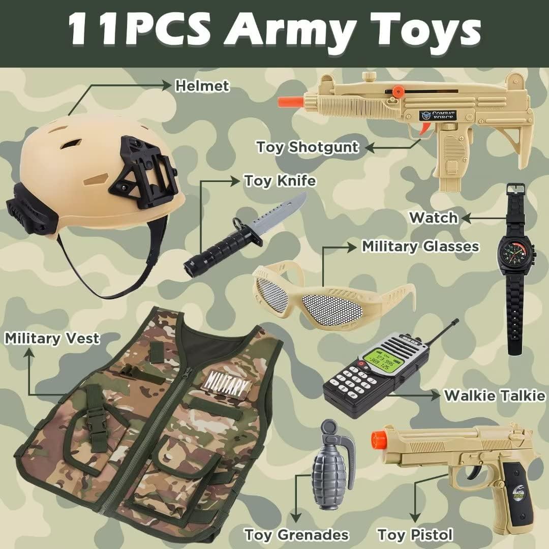 deAO army costume full set for complete soldier dress-up
