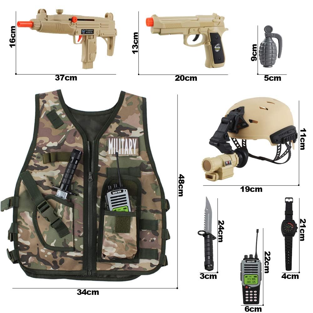 deAO army costume kid ready for Halloween or stage
