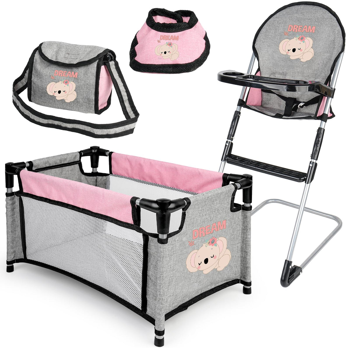 deAO baby doll accessory bed offers cozy nap space for pretend play