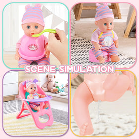 deAO doll pacifier toy encourages soothing play and gentle care scenarios.