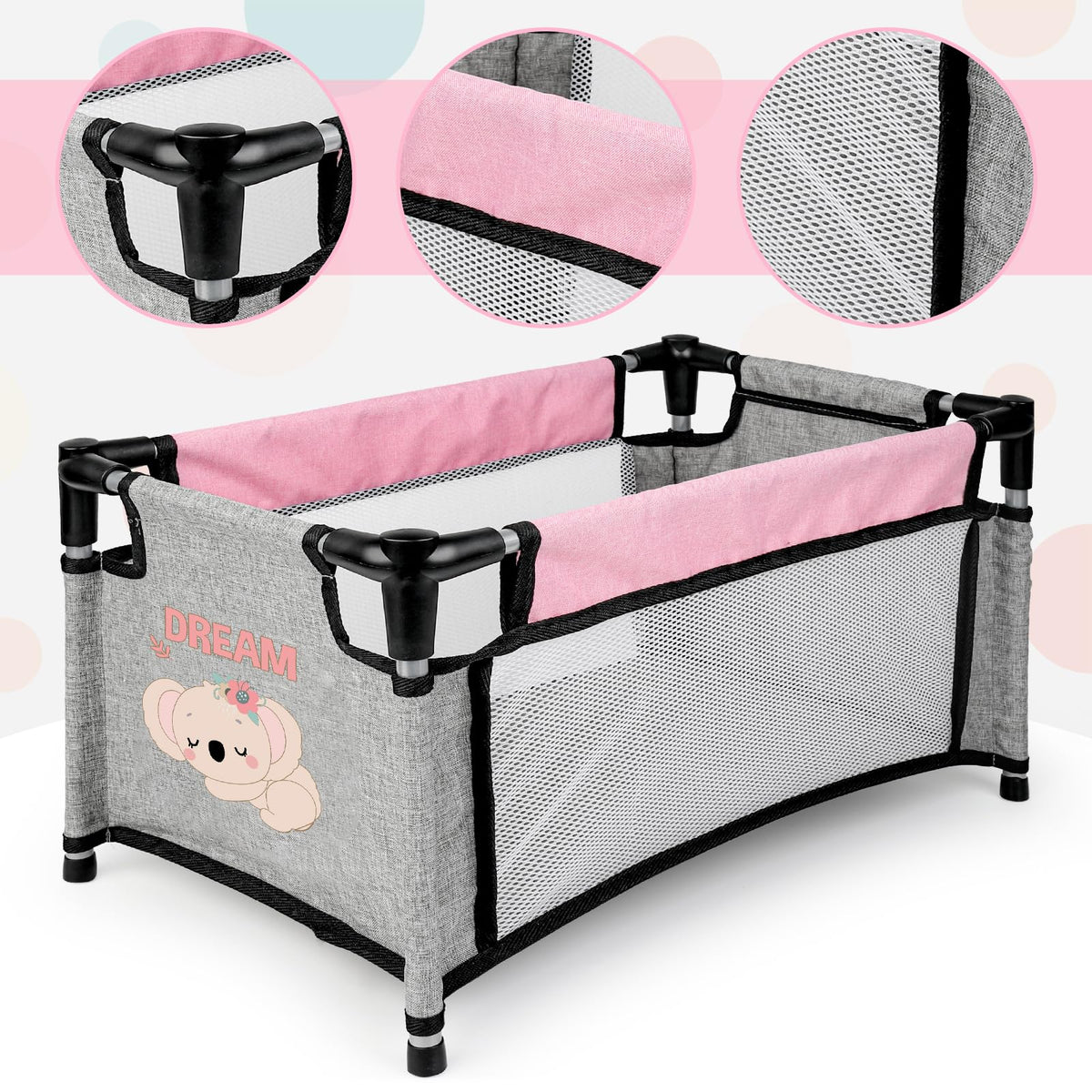 deAO storage bag helps tidy accessories and inspire organized pretend play