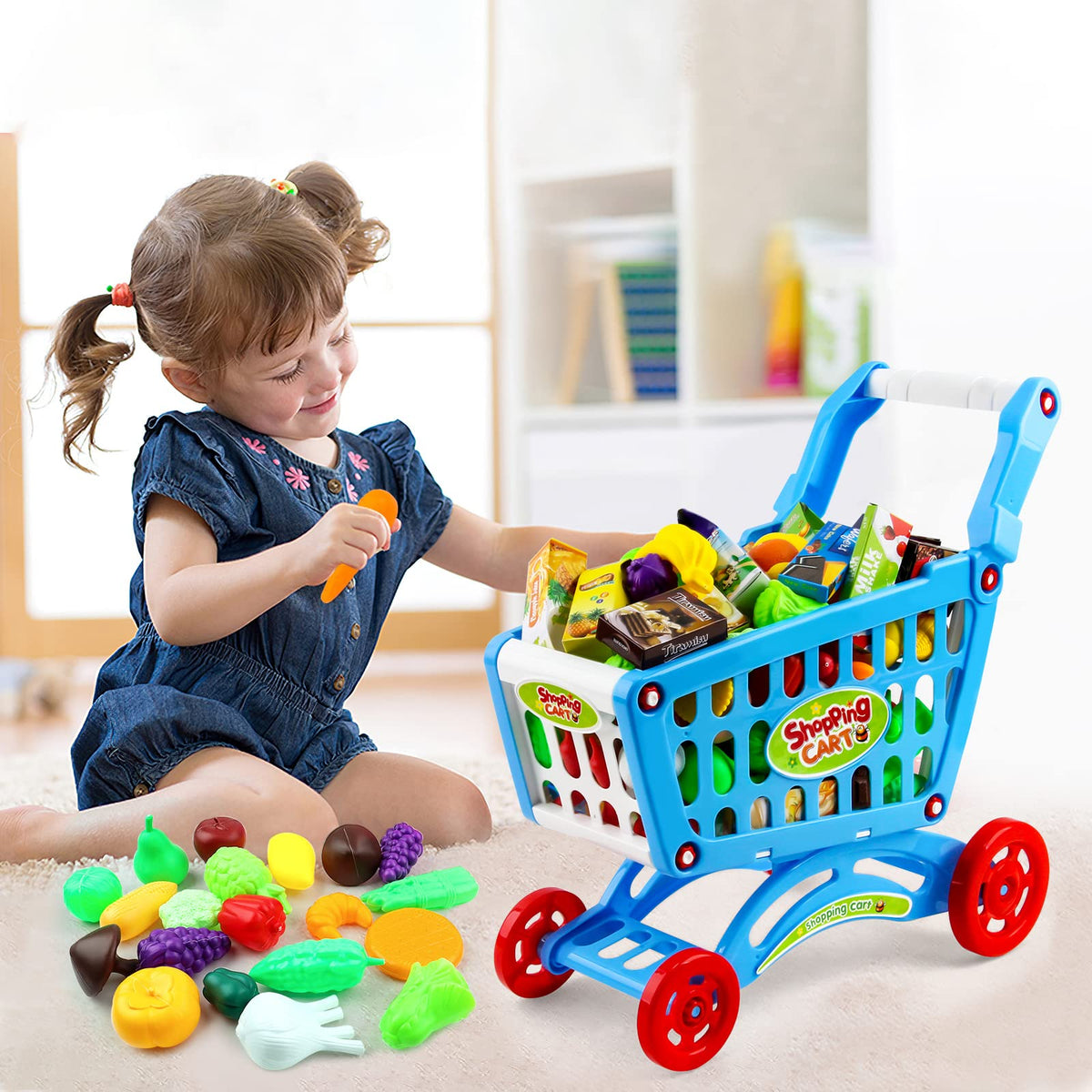 deAO blunt-edge toy food items designed for safe hands-on kitchen role play.