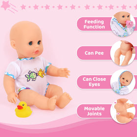 deAO removable doll clothes for dressing and drying after bath.