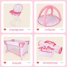 deAO doll play mat pink supports cozy care routines