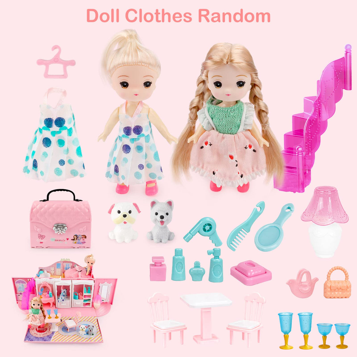 deAO dollhouse two-figure dolls included for role play