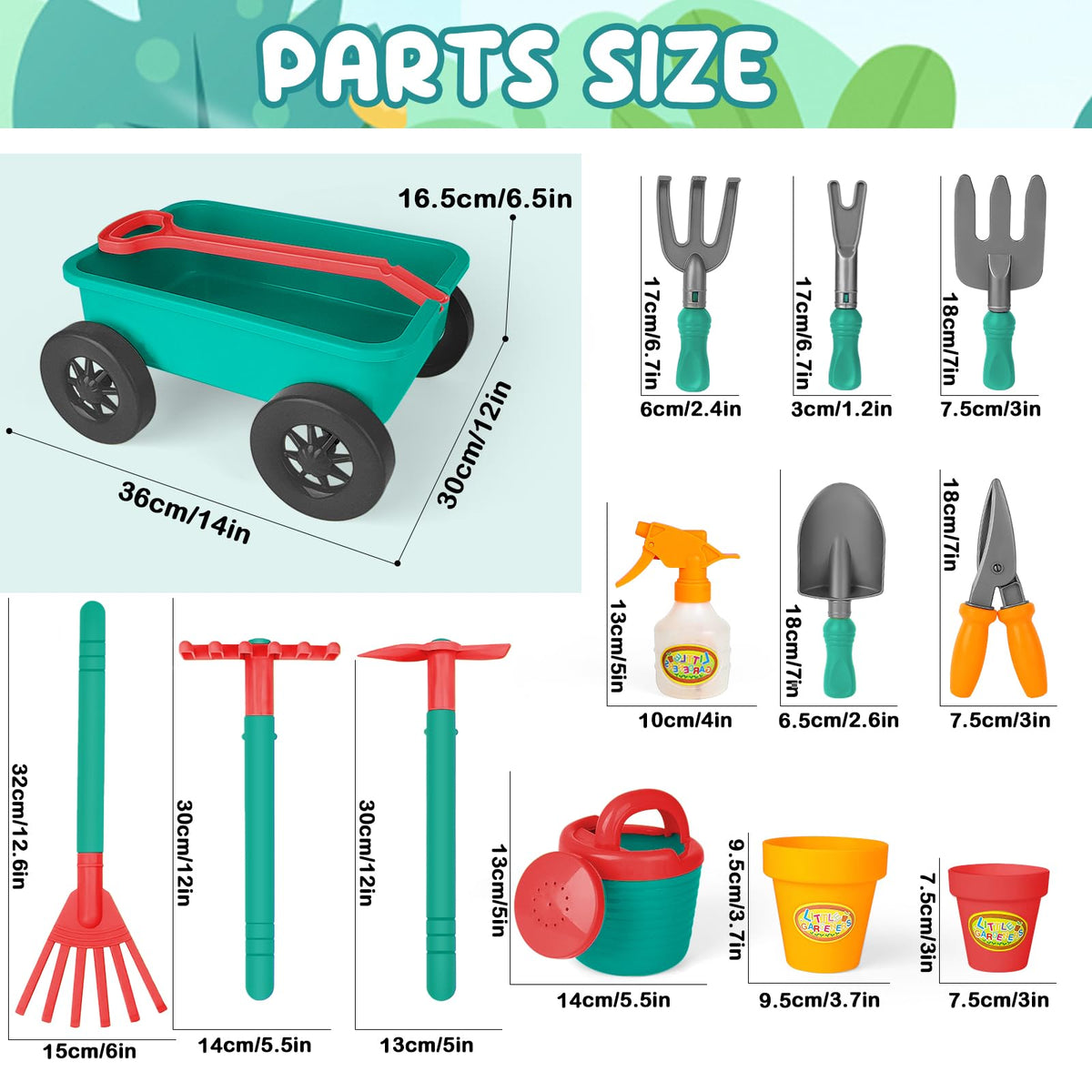 deAO Kids Watering Can image. kid sized, ideal for gentle watering play