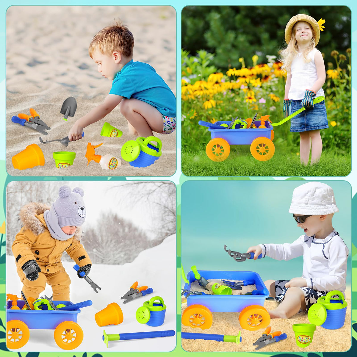 deAO Kids Watering Spray Bottle, quick mist for garden pretend play
