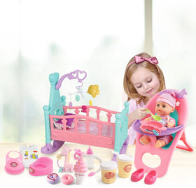 deAO miniature baby doll mobile setup inspires bedtime storytelling and fine motor engagement.