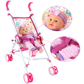 deAO play mat and travel cot promote cozy pretend caregiving scenarios.