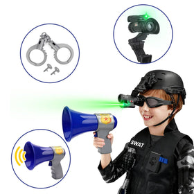 deAO police accessories megaphone adds exciting rally moments to outdoor role play.