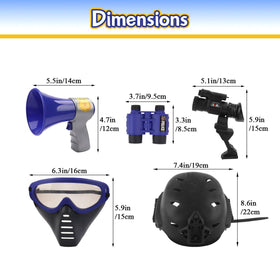 deAO police accessories walkie talkie enables pretend communication on missions.