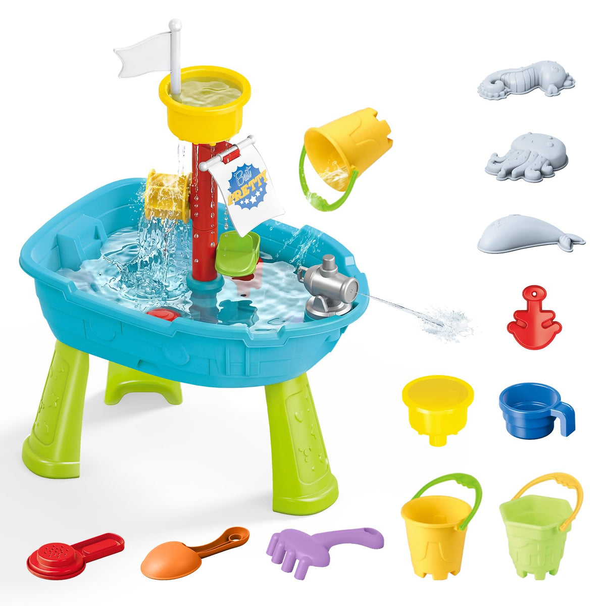 easy setup scene showing quick assembly of the water sand table