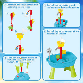 year-round use of the water sand table for summer and winter