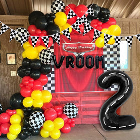 Deapeick 134pcs balloons kit for racing car party backdrop